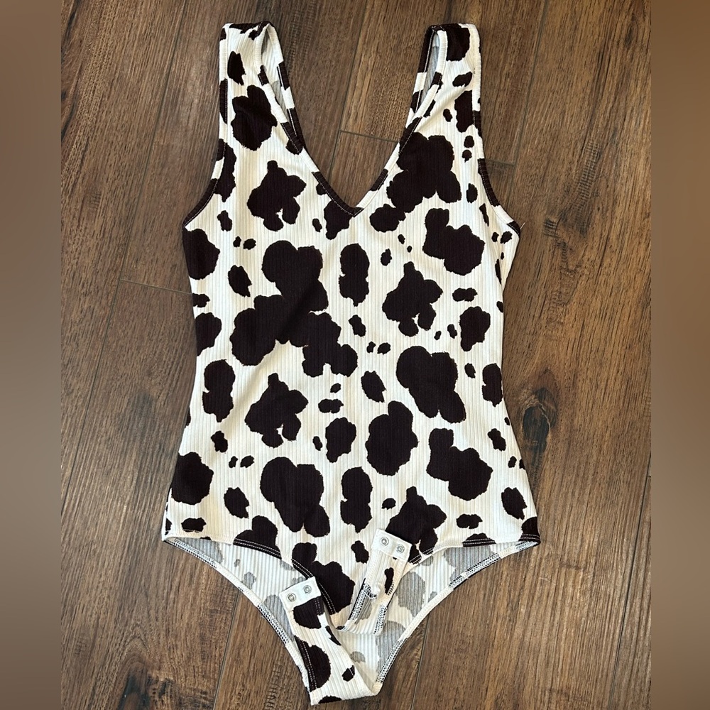 NWOT cow print bodysuit